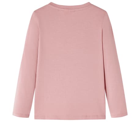 Tricou de copii cu m&acirc;neci lungi, roz, 140