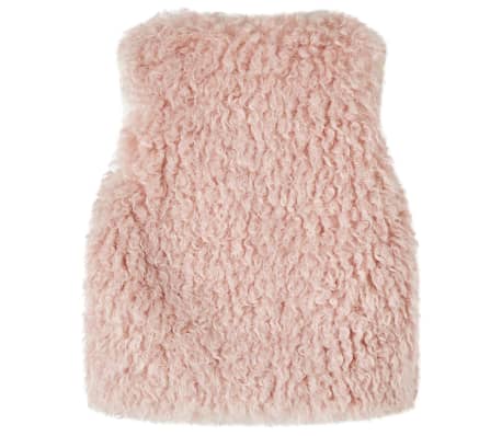 Dječji prsluk od umjetnog krzna svjetloružičasti 104
