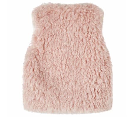 Lasten liivi tekoturkis vaaleanpunainen 140