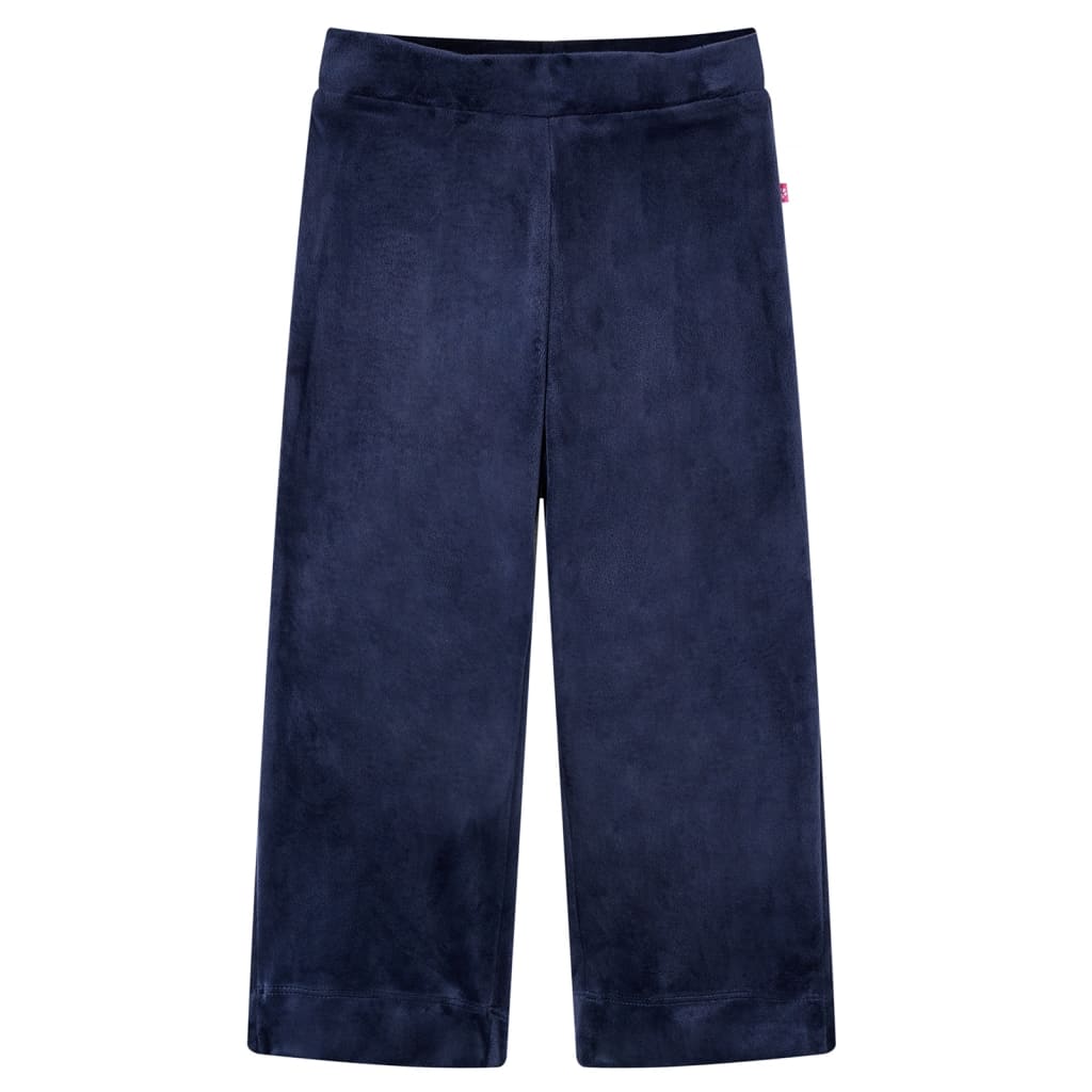 Pantalons pour enfants velours bleu foncé 104