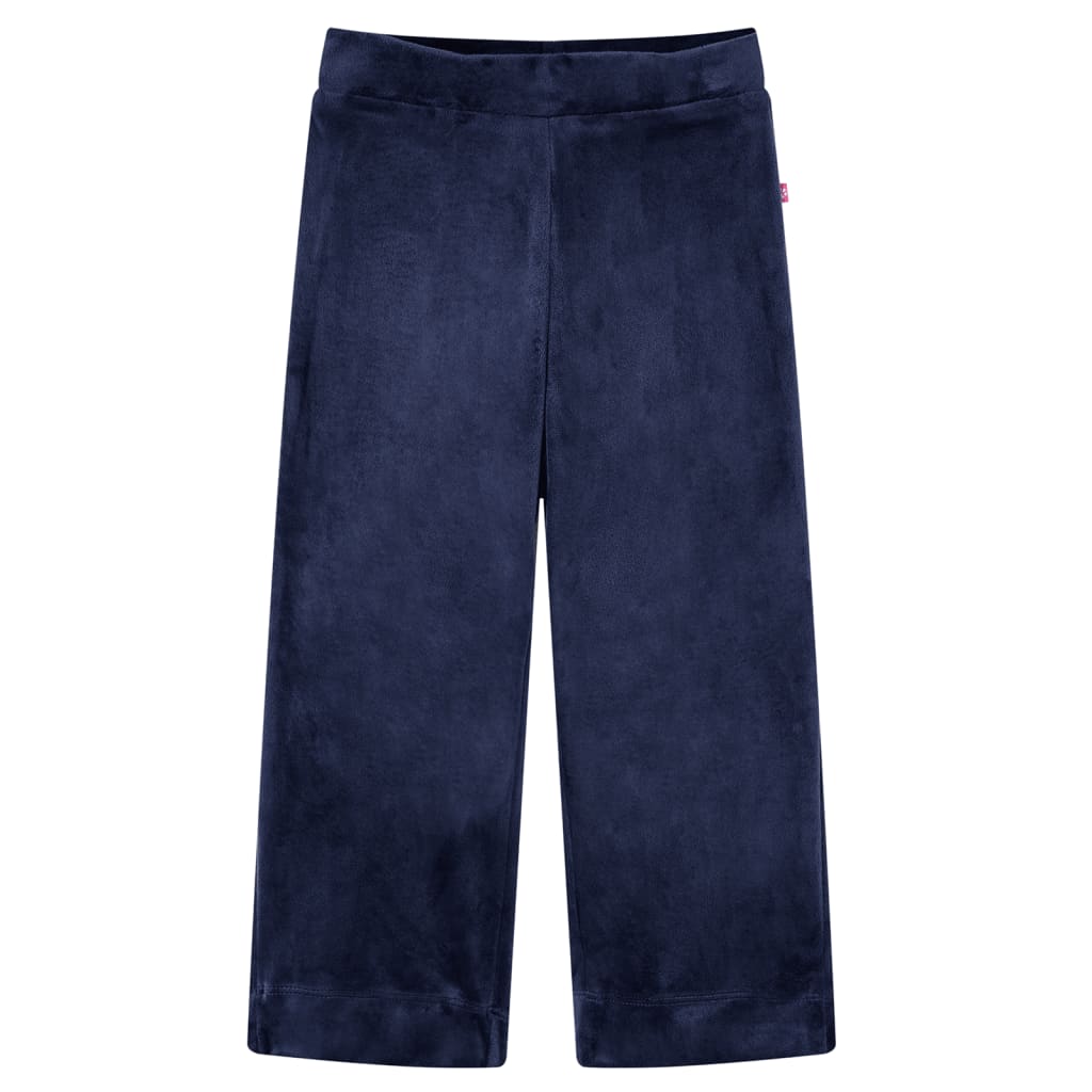 Pantalons pour enfants velours bleu foncé 140
