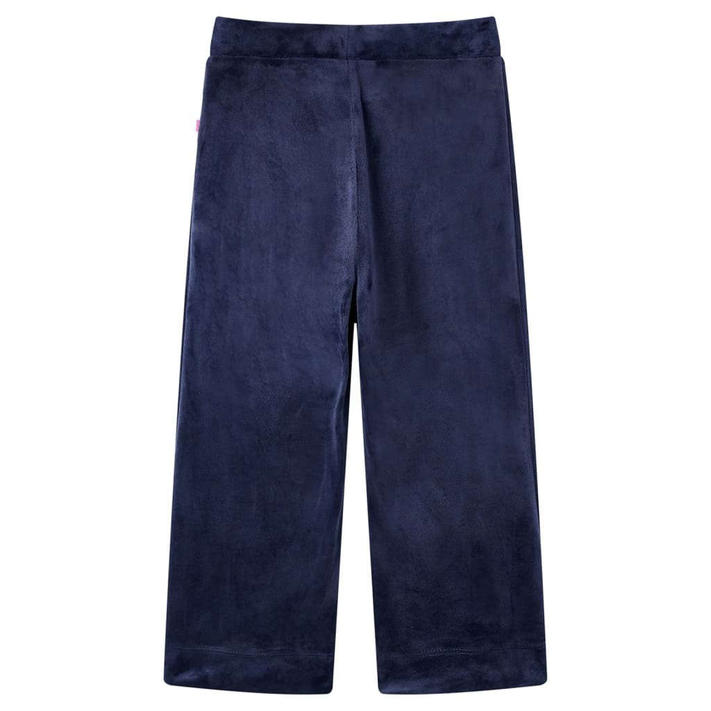 vidaXL Kinderbroek fluweel 140 donkerblauw afbeelding