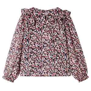 Chemise pour enfants &agrave; manches longues rose fonc&eacute; 116