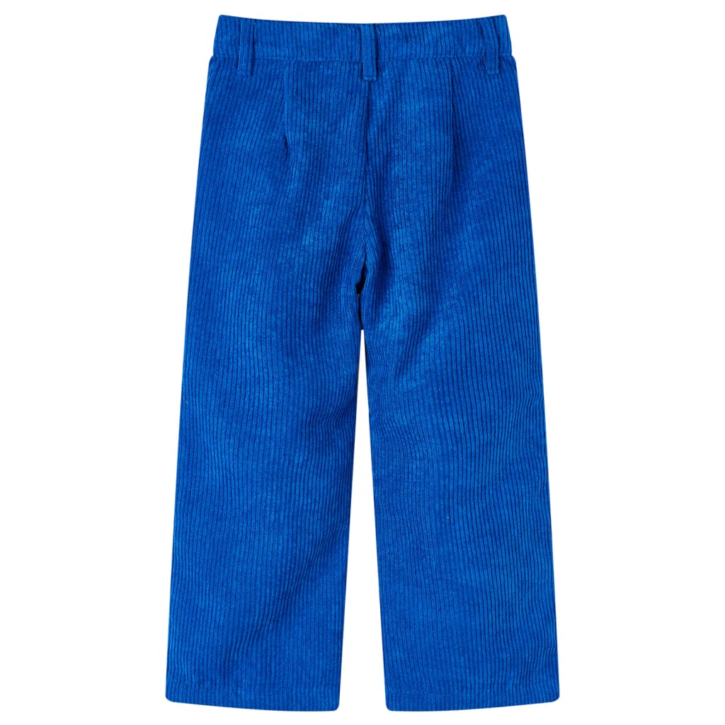 vidaXL Kinderbroek 104 ribfluweel kobaltblauw afbeelding
