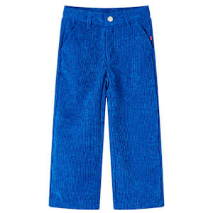 Otroške hlače rebrasti žamet kobalt modra 128