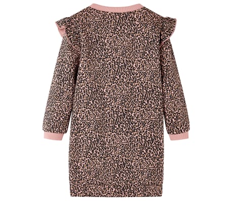 Dziecięca sukienka dresowa, subtelny r&oacute;ż, 128