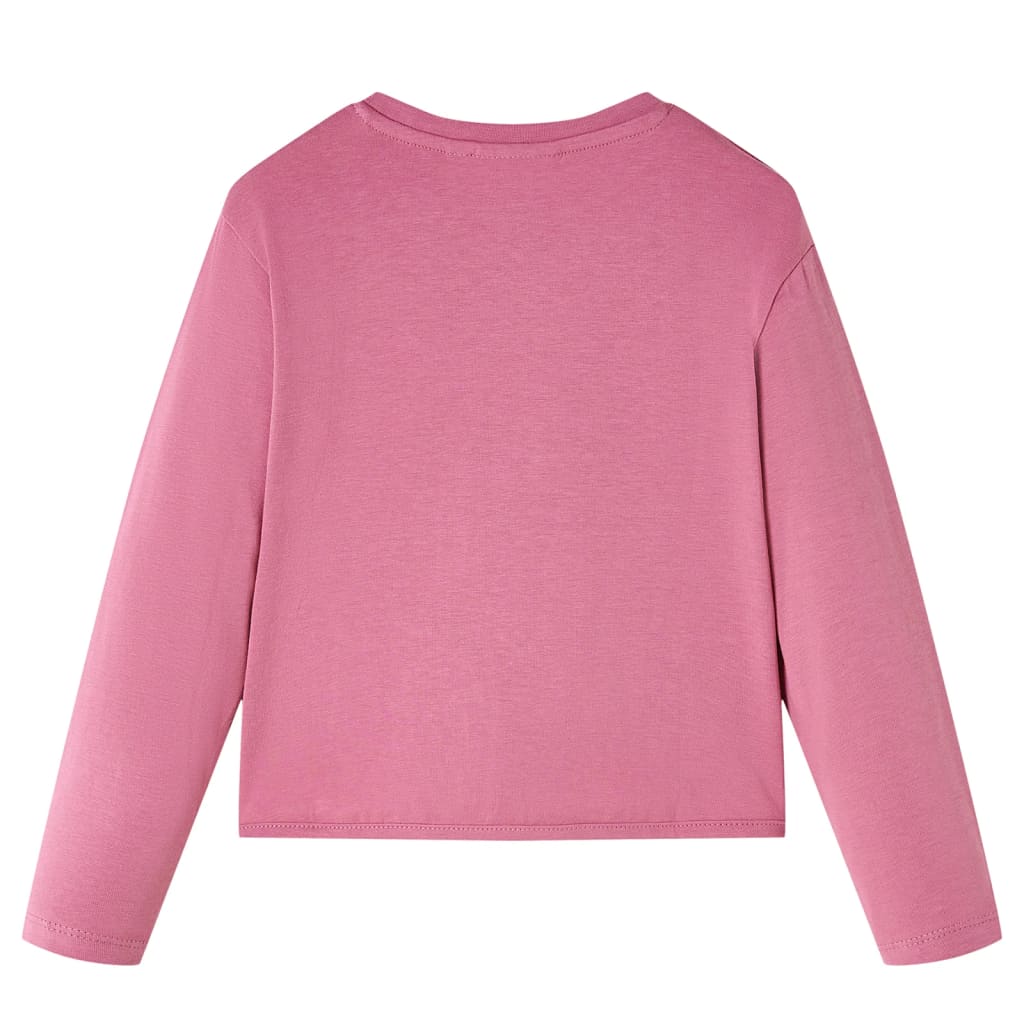 vidaXL Kindershirt met lange mouwen 104 frambooskleurig afbeelding