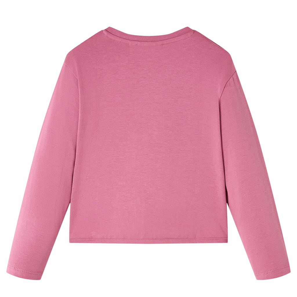 vidaXL Kindershirt met lange mouwen 128 frambooskleurig afbeelding