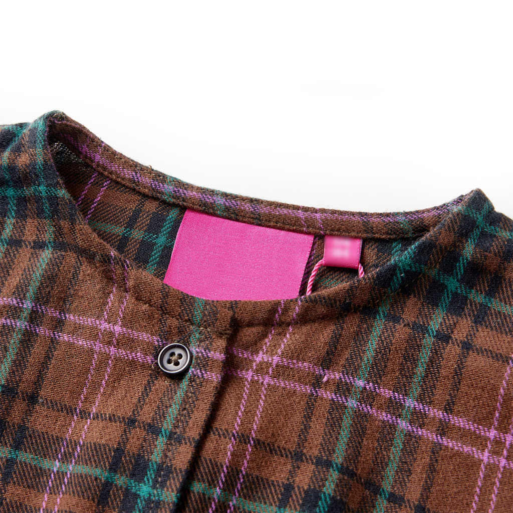 Thumbnail - vidaXL Kinderkleid mit Langen Ärmeln Cognac 128