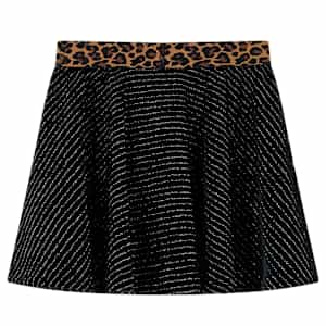 Dětská sukně s leopardím pasem černá 92 - obrázek 2