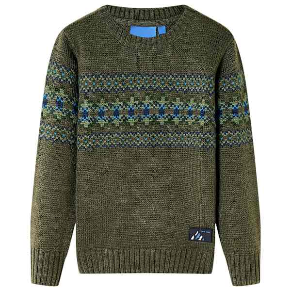 vidaXL Laste kampsun, kootud, khaki, 92