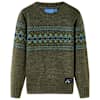 vidaXL Laste kampsun, kootud, khaki, 104