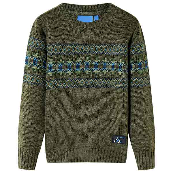 vidaXL Laste kampsun, kootud, khaki, 116
