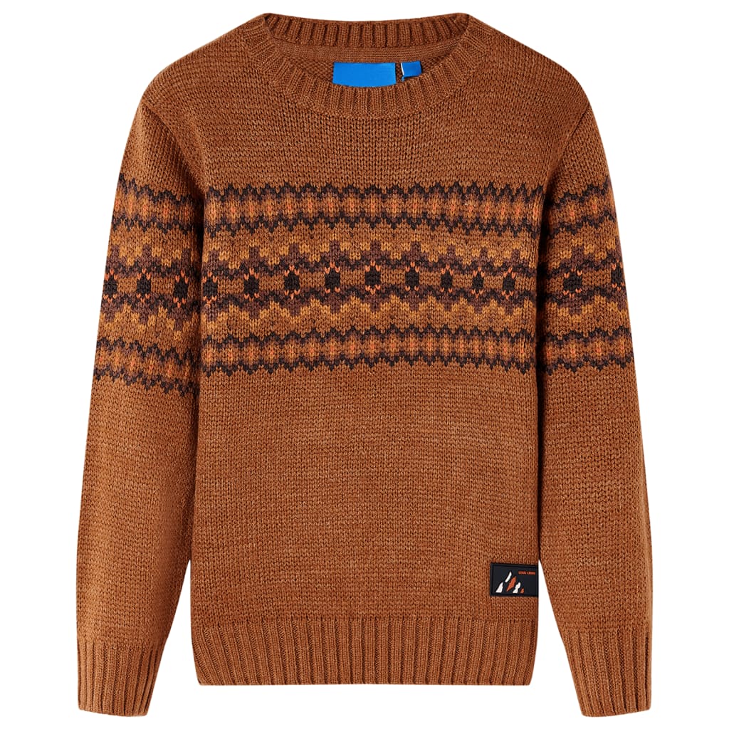 vidaXL Kinderpullover Gestrickt Cognac 104