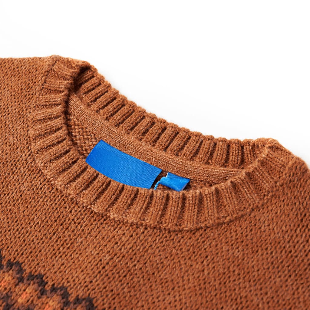 Thumbnail - vidaXL Kinderpullover Gestrickt Cognac 104