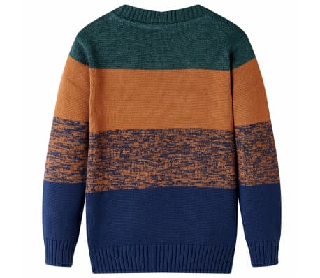 Sweater til b&oslash;rn str. 140 strikket flerfarvet