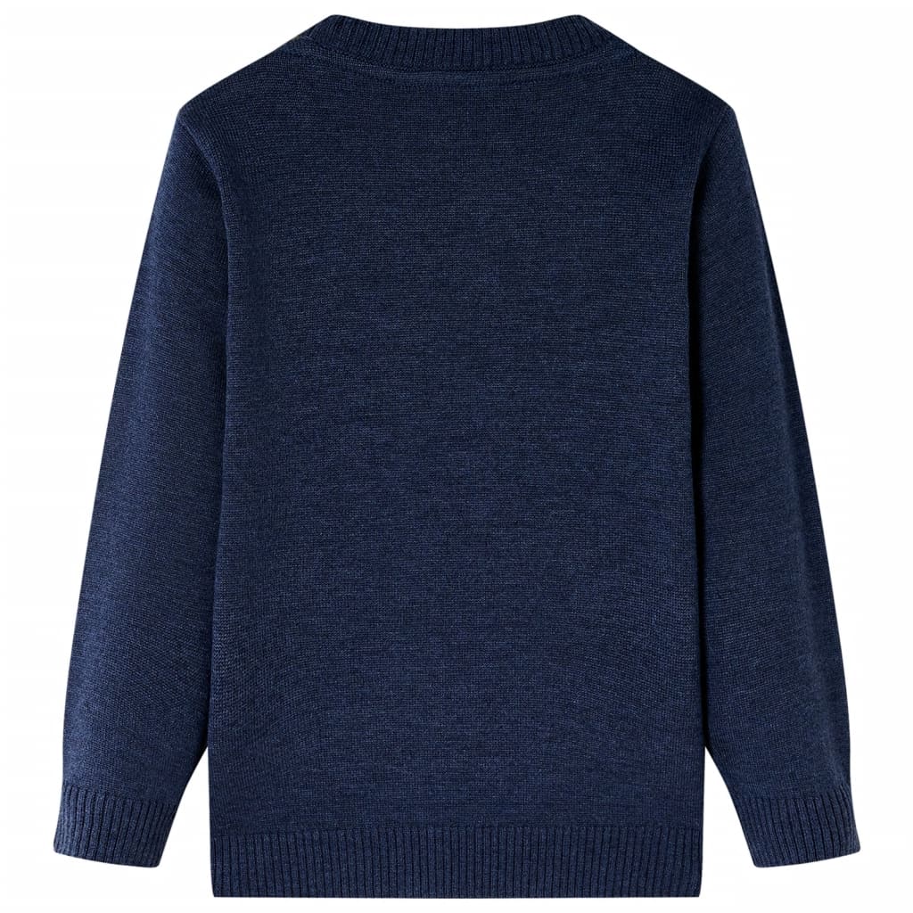 vidaXL Kindertrui gebreid 104 marineblauw afbeelding
