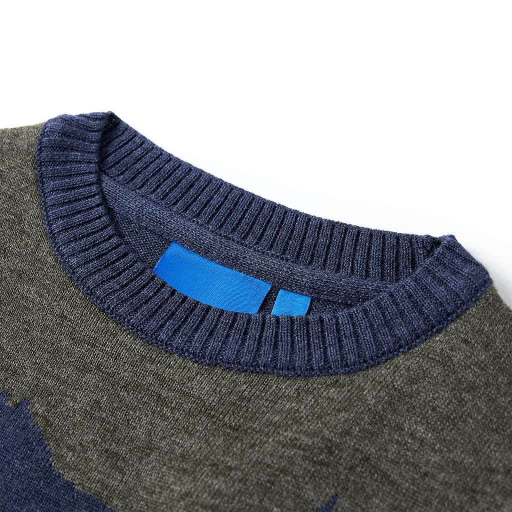 Thumbnail - vidaXL Kinderpullover Gestrickt Marineblau 140