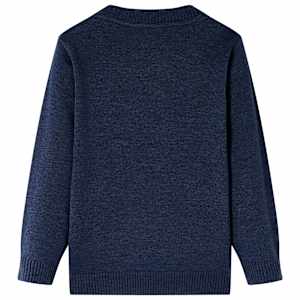 Kinderpullover Gestrickt Marineblau 140