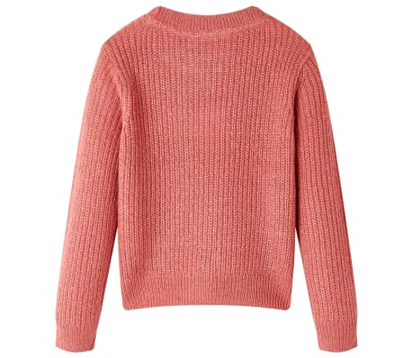 Maglione da Bambina Lavorato a Maglia Rosa Medio 116