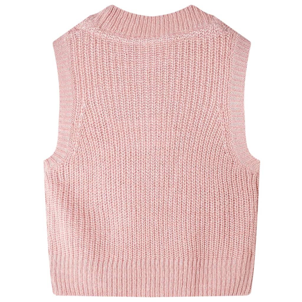 vidaXL Kinderspencer gebreid 104 lichtroze afbeelding