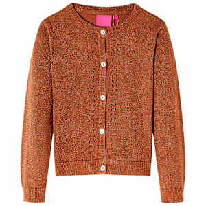 Otroška jopica pletena konjak 140