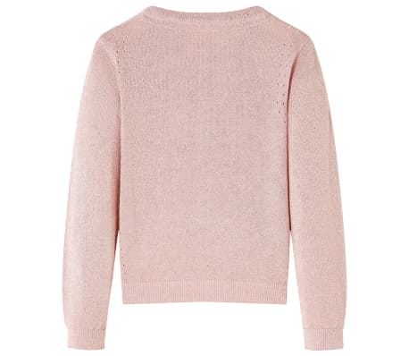 Cardigan pentru copii tricotat, roz deschis, 128