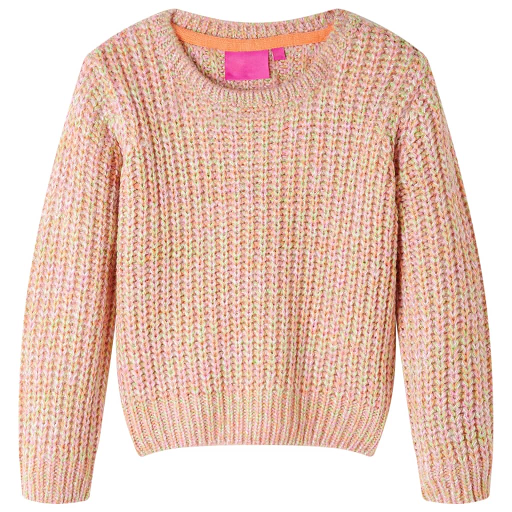 Pulover pentru copii tricotat, roz deschis, 92