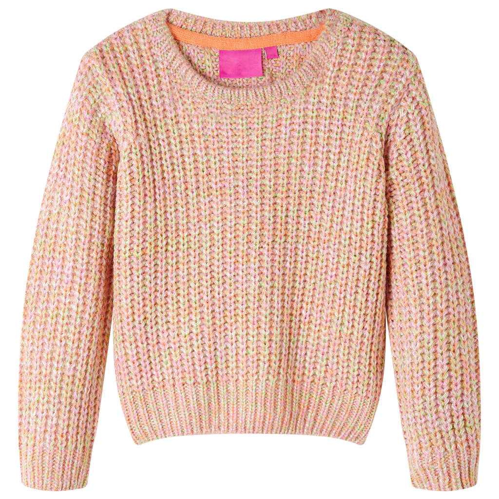 Pull-over tricoté pour enfants rose doux 116