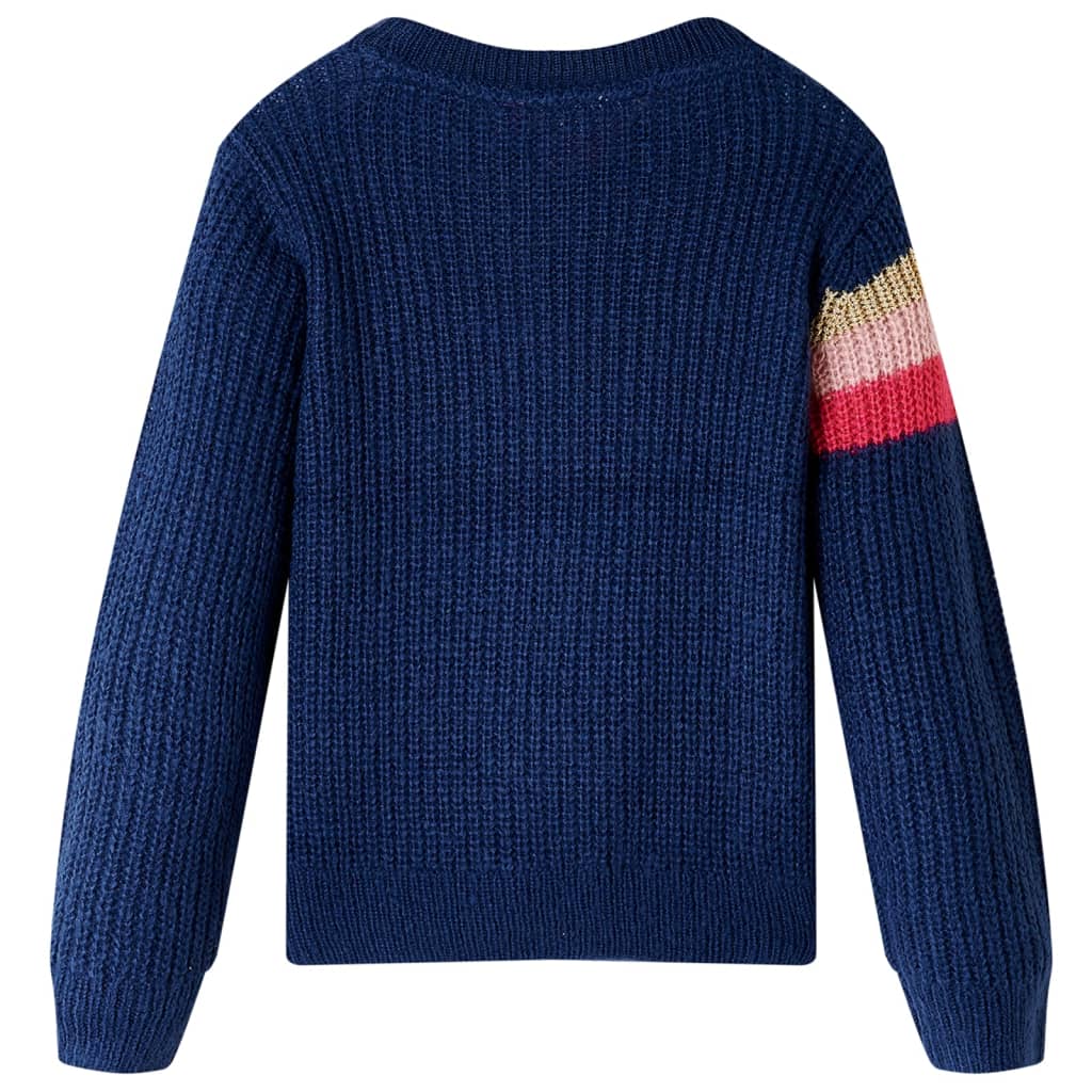 vidaXL Kindertrui gebreid 104 marineblauw afbeelding