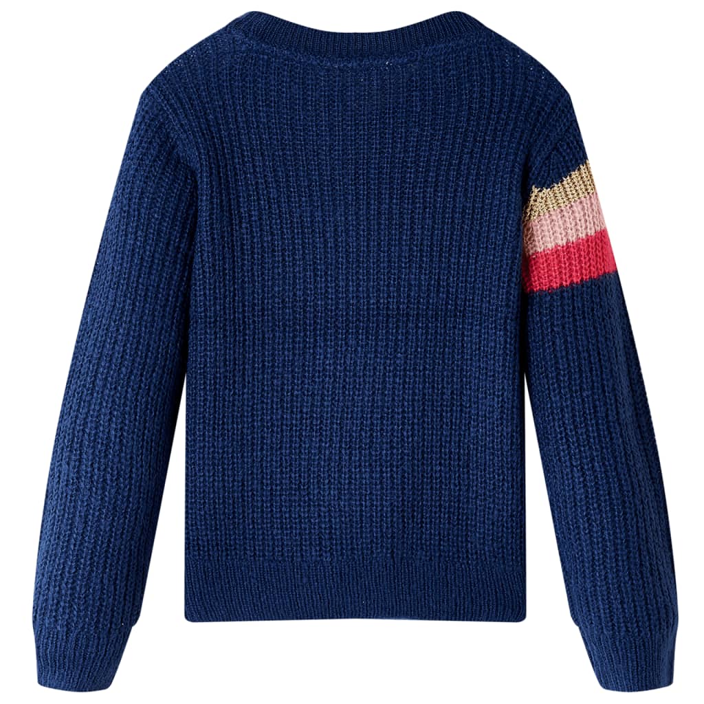vidaXL Kindertrui gebreid 140 marineblauw afbeelding