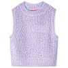 vidaXL Laste kampsunvest, kootud, helelilla, 92