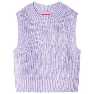 Laste kampsunvest, kootud, helelilla, 92
