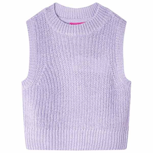 vidaXL Laste kampsunvest, kootud, helelilla, 92