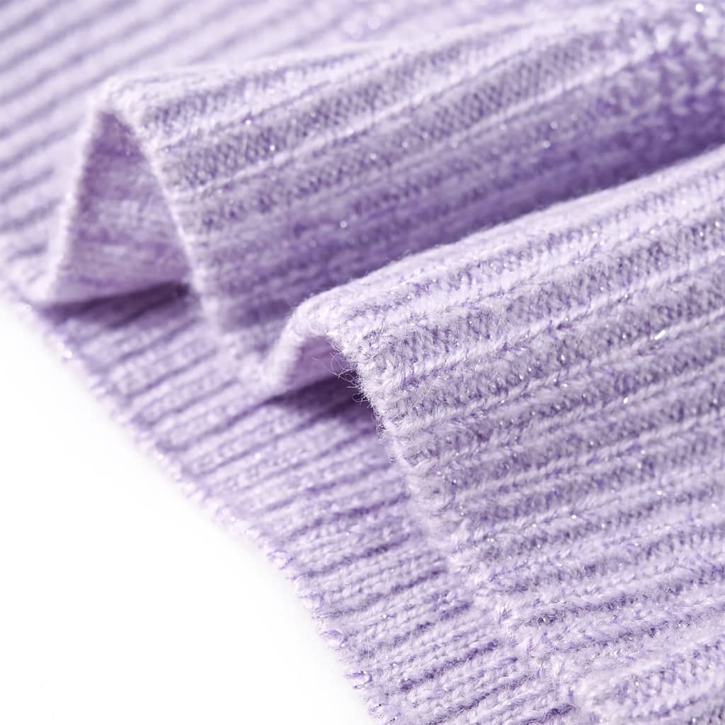 Swetrowa kamizelka dziecięca z dzianiny, kolor jasny liliowy, 104