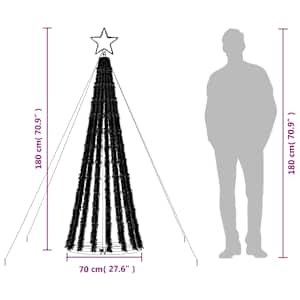 LED božično drevo 275 LED hladno bele 180 cm - slika 10