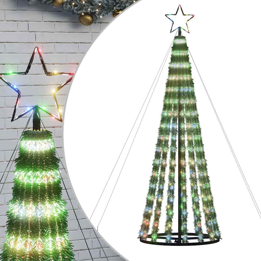 vidaXL LED vánoční stromek 275 barevných LED diod 180 cm