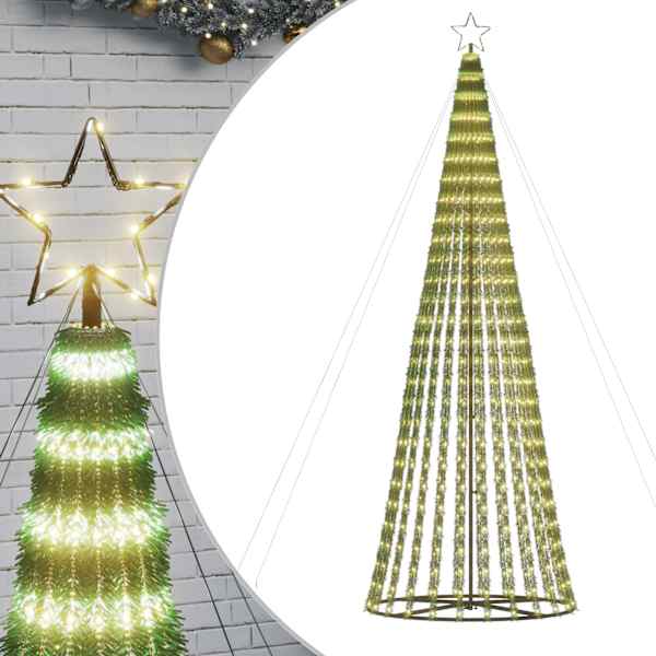 vidaXL LED j&otilde;ulupuu, 688 LEDi, soe valge, 300 cm