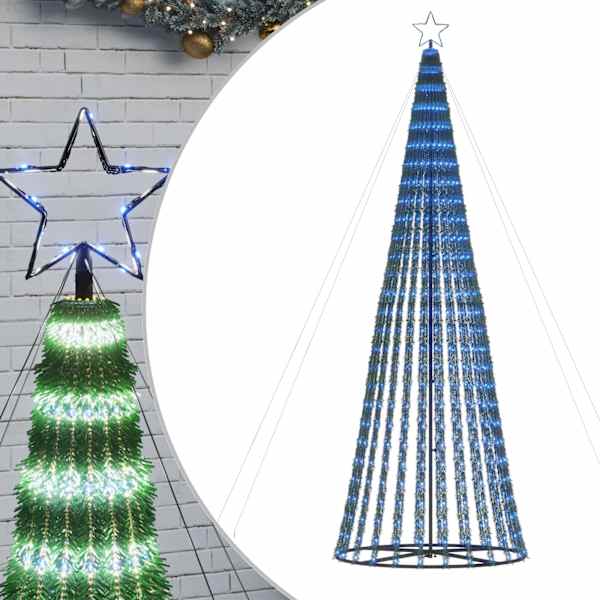 vidaXL LED j&otilde;ulupuu, 688 LEDi, sinine, 300 cm