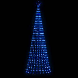 vidaXL LED v&aacute;nočn&iacute; stromek 688 modr&yacute;ch LED diod 300 cm