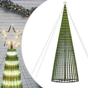 LED vánoční stromek 1544 teplých bílých LED diod 500 cm - obrázek 2