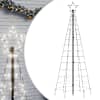 vidaXL LED j&otilde;ulupuu naeltega, 220 LEDi, k&uuml;lm valge, 180 cm