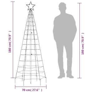 LED vánoční stromek s hroty 220 studených bílých LED 180 cm - obrázek 10