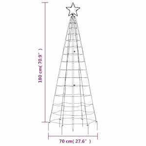LED vánoční stromek s hroty 220 studených bílých LED 180 cm - obrázek 11