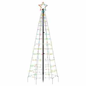 LED vánoční stromek s hroty 220 barevných LED 180 cm - obrázek 4