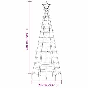 LED vánoční stromek s hroty 220 barevných LED 180 cm - obrázek 11