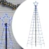vidaXL LED j&otilde;ulupuu naeltega, 220 LEDi, sinine, 180 cm
