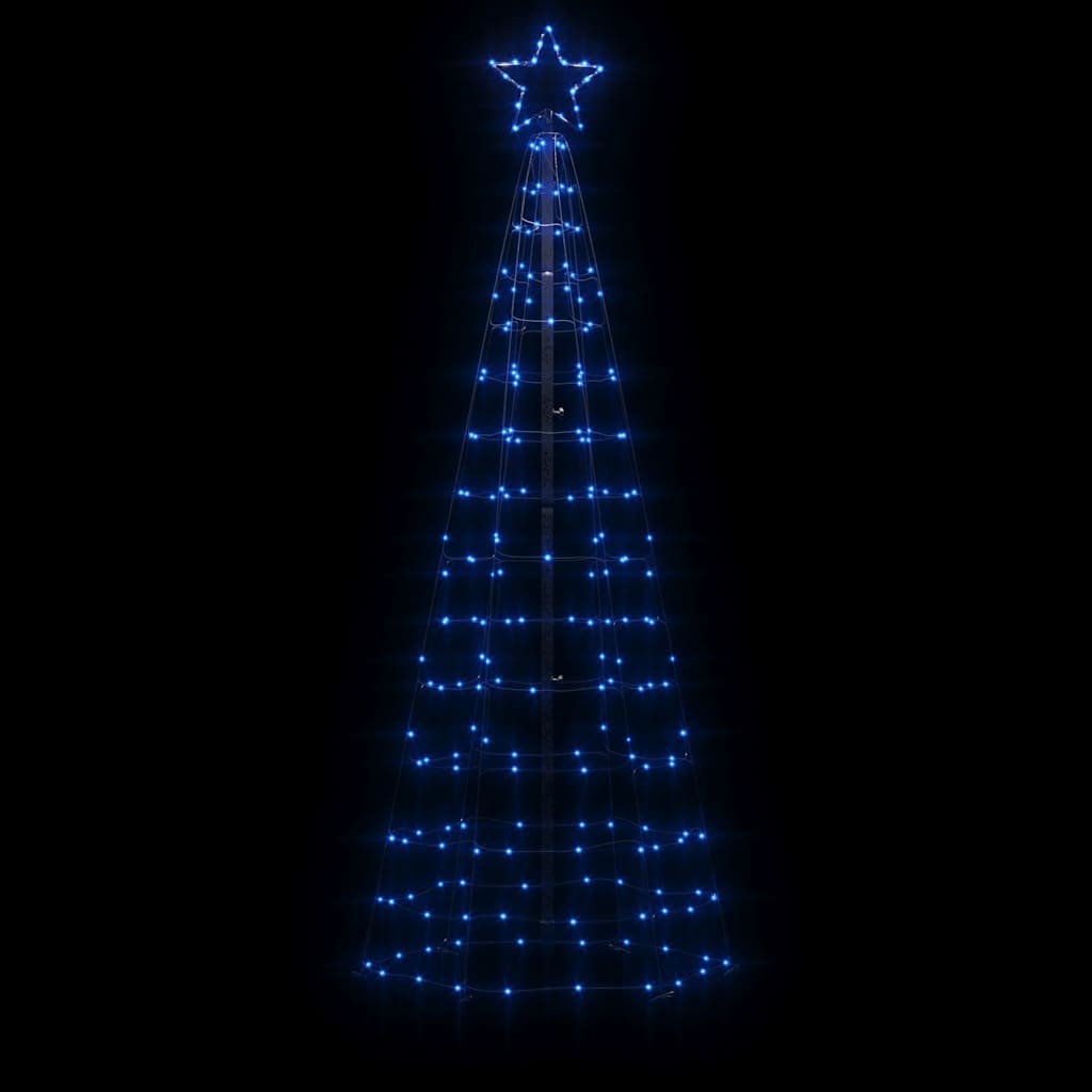 Thumbnail - vidaXL LED-Weihnachtsbaum mit Erdspießen 220 LEDs Blau 180 cm