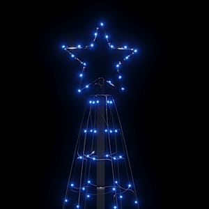 LED vánoční stromek s hroty 220 modrých LED 180 cm - obrázek 6