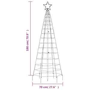 LED vánoční stromek s hroty 220 modrých LED 180 cm - obrázek 11